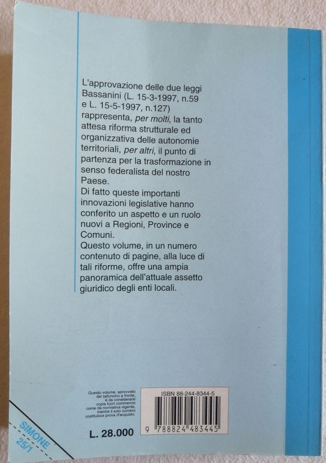 Compendio di Legislazione Regionale etc