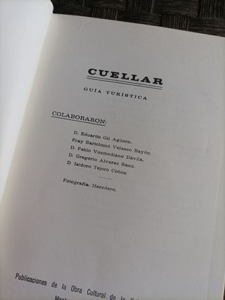 Libro antiguo. Cuéllar