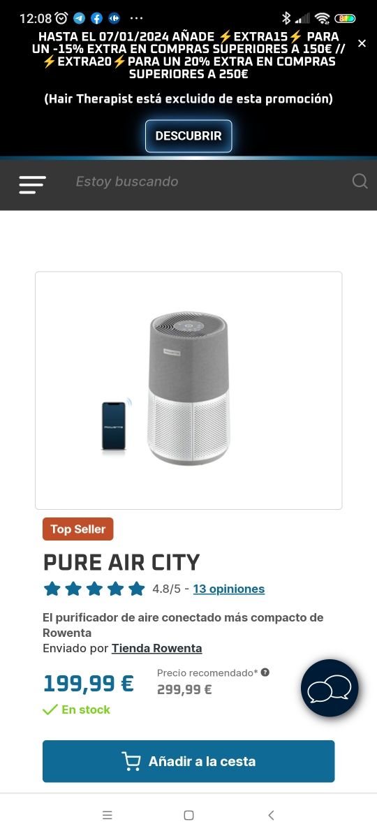 Purificador de aire Rowenta