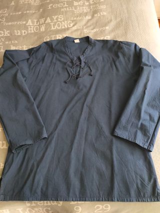 camisa chico cuello mao