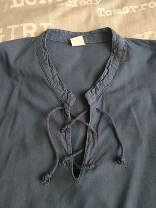 camisa chico cuello mao