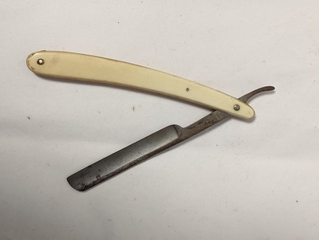 Navaja afeitar antigua barbería