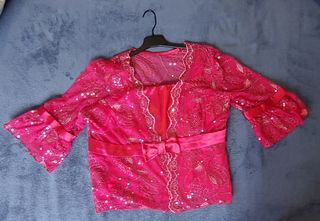 Vestido fiesta rojo talla 54
