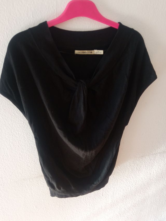 Top lana y seda diseñador