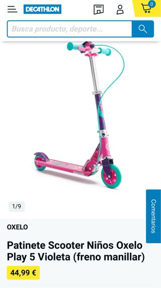 Patinete Scooter Niños Oxelo 