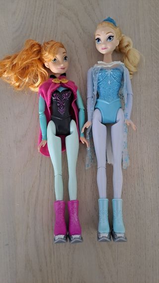 Elsa y Anna patinadoras