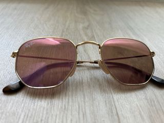 Rayban HEXAGONAL rosa espejado