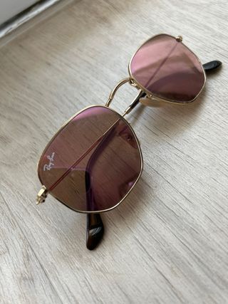 Rayban HEXAGONAL rosa espejado