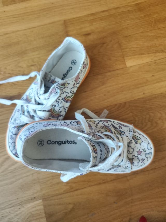 Zapatillas conguitos arcoiris 34