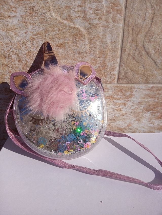 Bolso niña unicornio con brillos