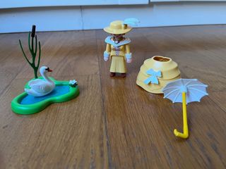 playmobil dama  con oca