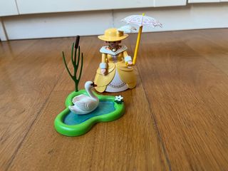 playmobil dama  con oca
