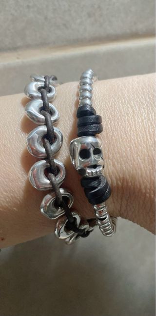 Pulsera Uno de 50 bañada en plata como nueva