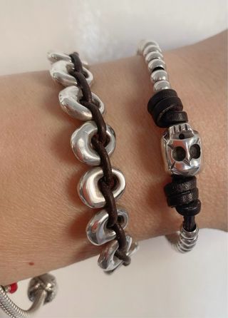 Pulsera Uno de 50 bañada en plata como nueva