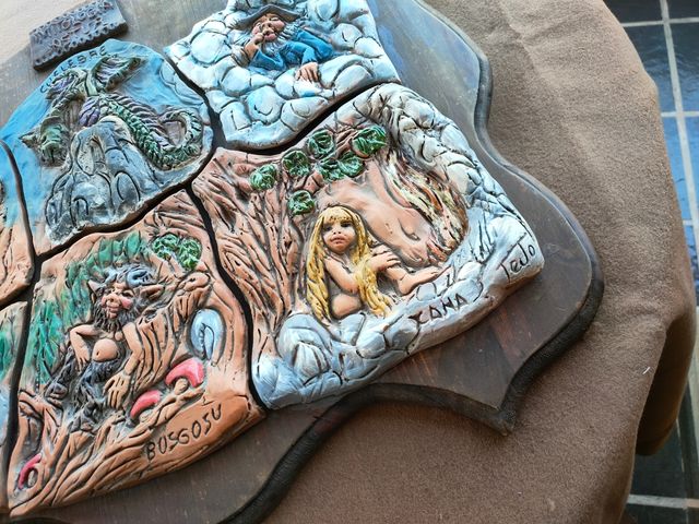 CUADRO ARTESANO MITOLOGIA ASTURIANA ÚNICO HANDMADE