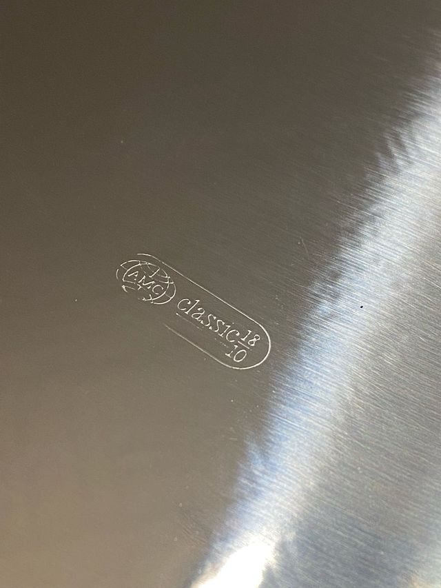 Vassoio/Piatto in acciaio inox 18/10 AMC MILANO