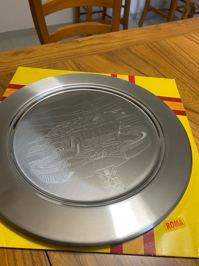 Vassoio/Piatto in acciaio inox 18/10 AMC ROMA