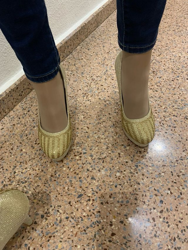 zapatos fantasia brillo