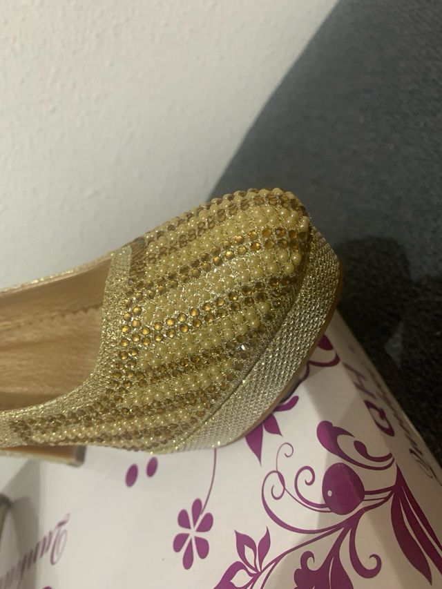 zapatos fantasia brillo