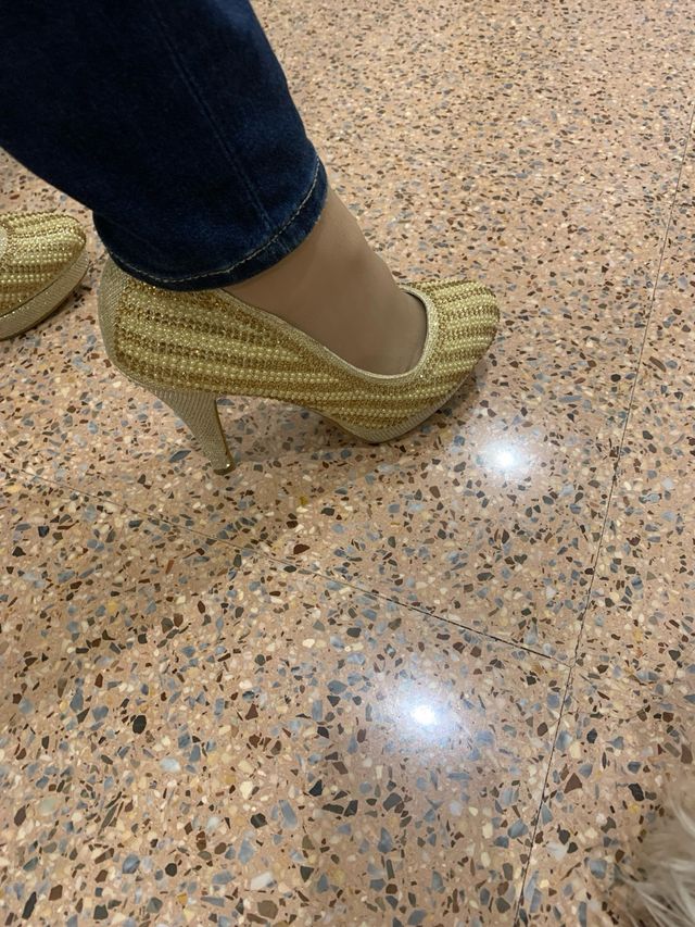 zapatos fantasia brillo