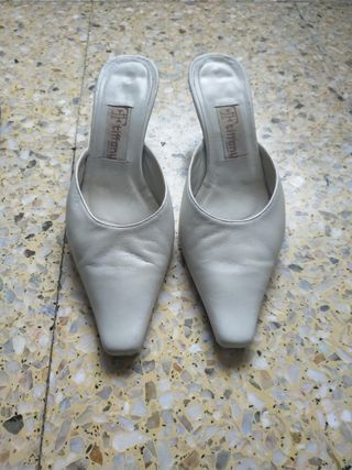 Mules de piel 