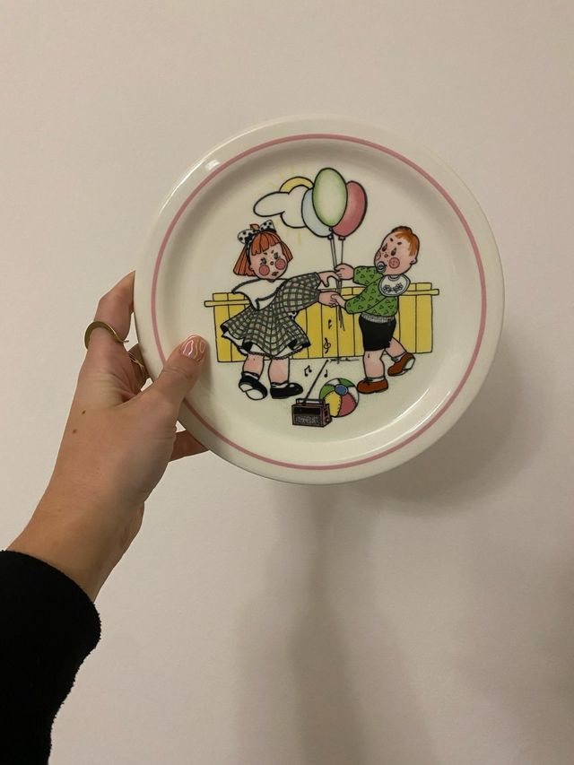 Piatto piano bimba in ceramica Olympia