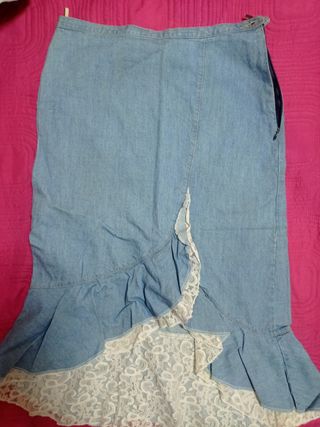 Falda flamenca,vaquera
