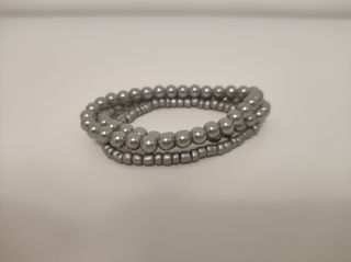 Tres pulseras plata