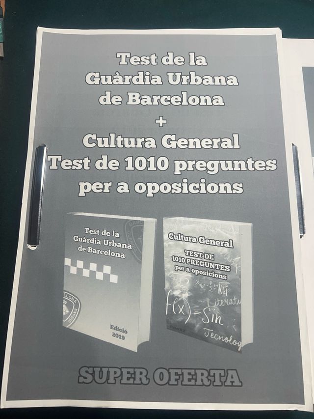 Libros test de Guardia urbana y Mossos