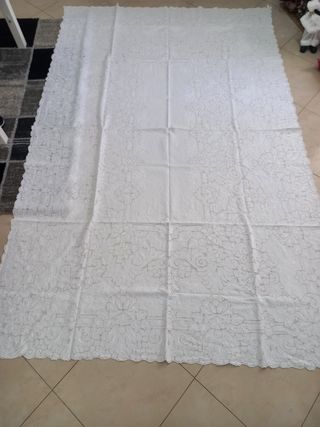 Tovaglia puro Lino ricamata al 500 Vintage 
