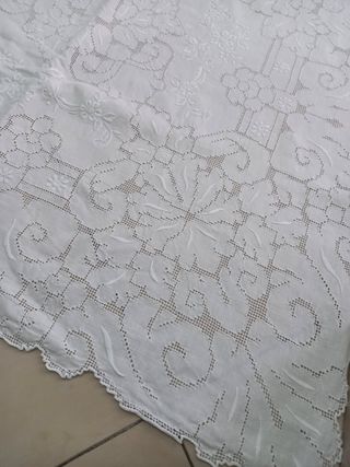 Tovaglia puro Lino ricamata al 500 Vintage 