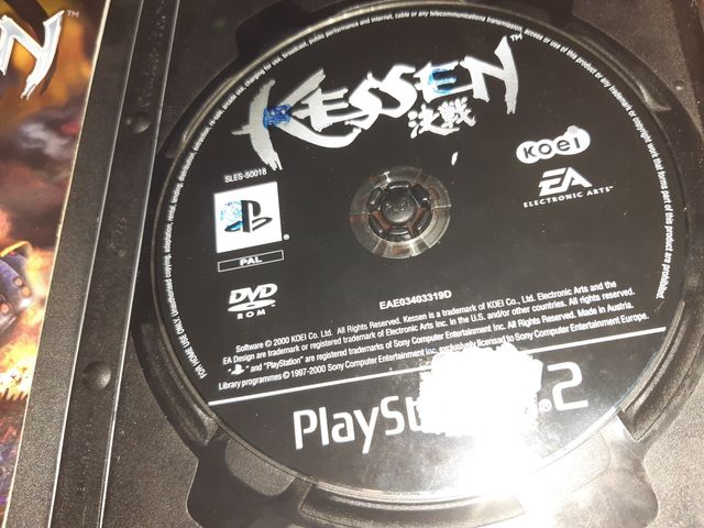 Disco y manual Kessen para PS2