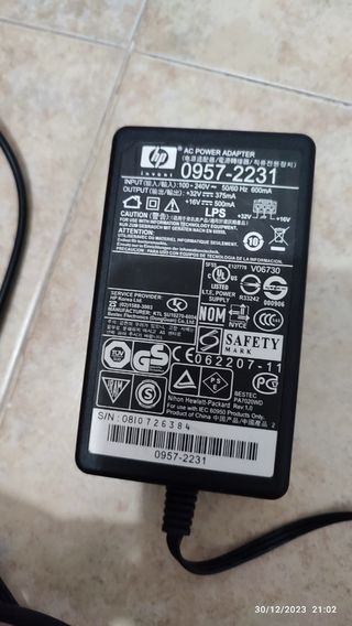 Enchufe de impresora hp