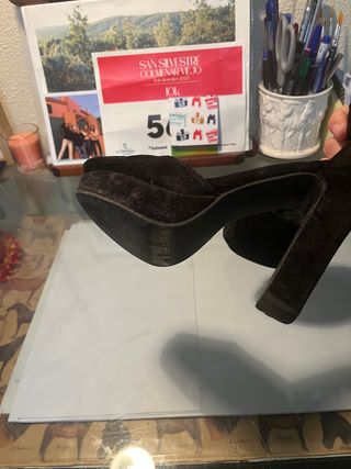 Sandalias tacon negro