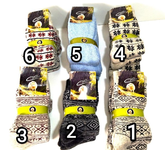 CALZINI DA DONNA IN LANA Y ACRILICO!! 2 PAIA!!