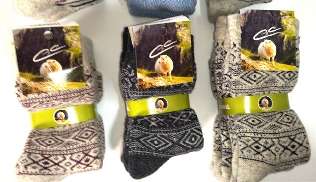 CALZINI DA DONNA IN LANA Y ACRILICO!! 2 PAIA!!