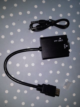 Adaptador de HDMI a VGA con salida de audio