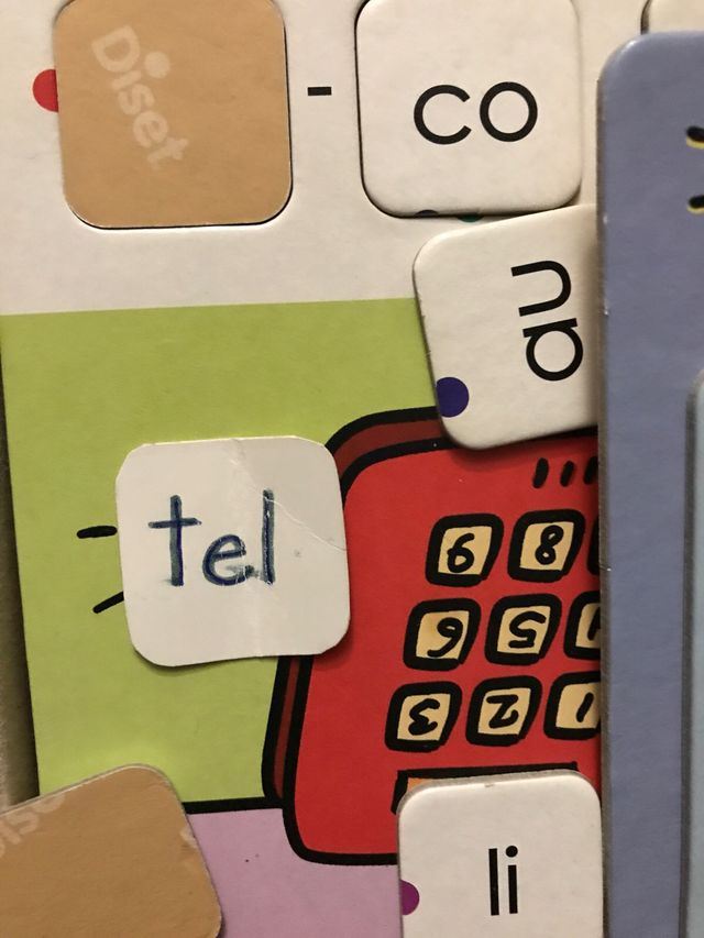 Las sílabas. Juego para aprender a leer.