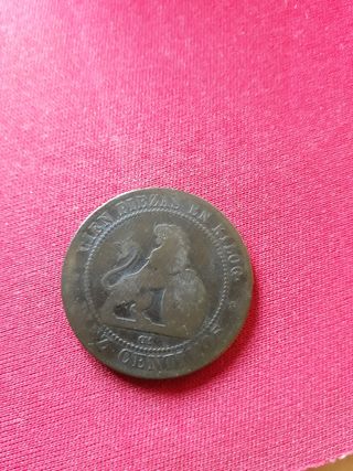  moneda antigua primera República 10 Céntimos 1870