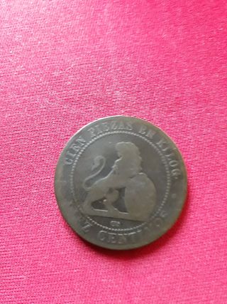  moneda antigua primera República 10 Céntimos 1870