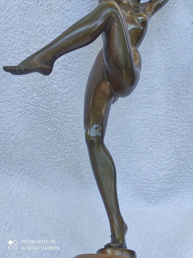 Scultura bronzo Art decò 1920 ballerina