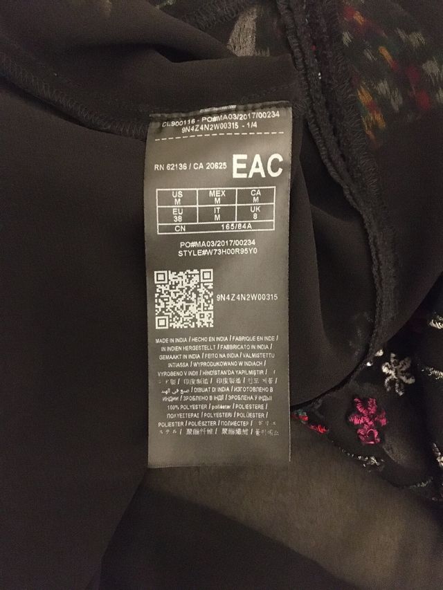 Top nero ricamato Guess