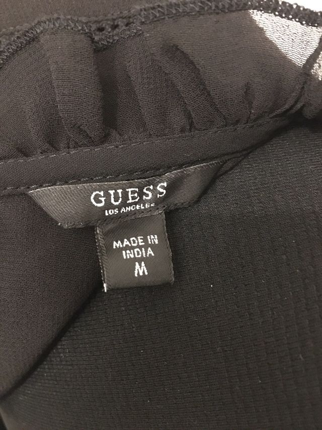 Top nero ricamato Guess