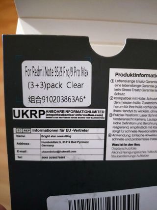 Camera trasera y delan + cristal redmi 9s 9