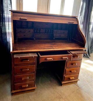 Buró escritorio de roble americano
