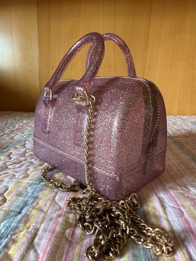 Bolso Purpurina Plástico Transparente