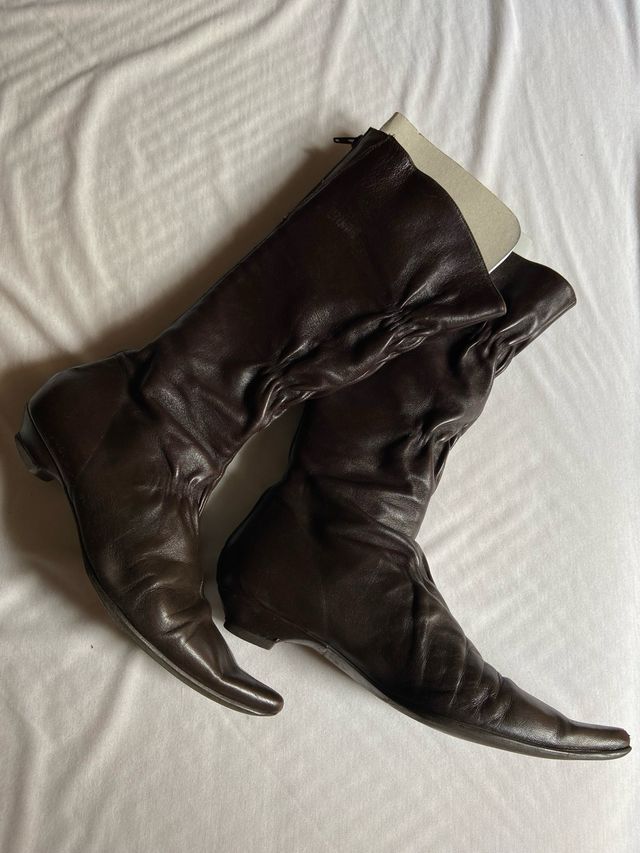 Botas piel marrón chocolate