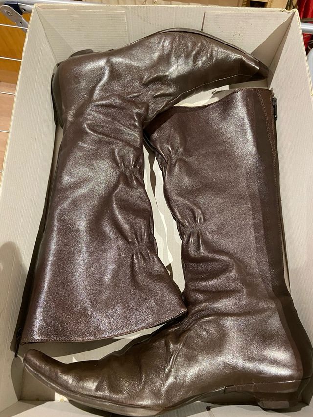 Botas piel marrón chocolate