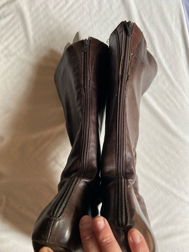 Botas piel marrón chocolate