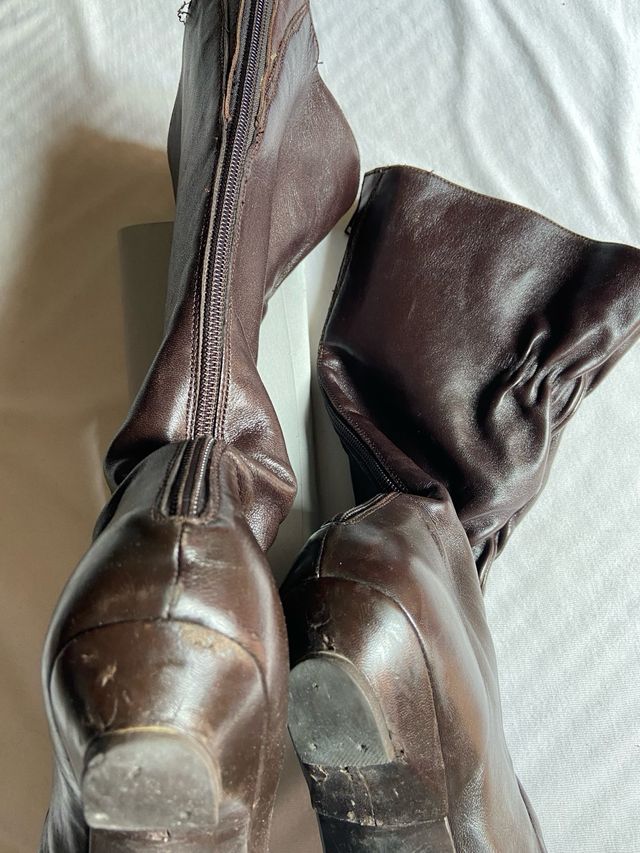 Botas piel marrón chocolate